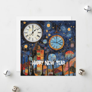 Cartes Pour Fêtes Annuelles Joyeux Nouvel An Illustration fantasque