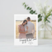 Cartes Pour Fêtes Annuelles Joyeux Nouvel An Moderne Simple Script Photo (Debout devant)