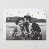 Cartes Pour Fêtes Annuelles Joyeux Nouvel An Parties scintillant d'or points C (Devant)