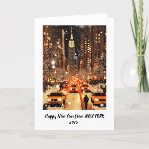 Cartes Pour Fêtes Annuelles Joyeux Nouvel An Personnalisé Manhattan New York