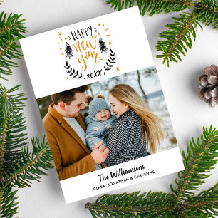 Cartes Pour Fêtes Annuelles Joyeux Nouvel An Photo Fun Main Festive Tirée