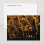 Cartes Pour Fêtes Annuelles Joyeux Nouvel An Reeds Abstrait Fractal (Devant / Derrière)