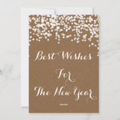 Cartes Pour Fêtes Annuelles Joyeux Nouvel An Rustique Bois Étoiles Étincelles (Dos)