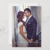 Cartes Pour Fêtes Annuelles Joyeux Nouvel An | Superposition simple avec photo (Devant)