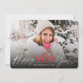 Cartes Pour Fêtes Annuelles Joyeux Nouvel An Typographie classique moderne Pho (Devant)