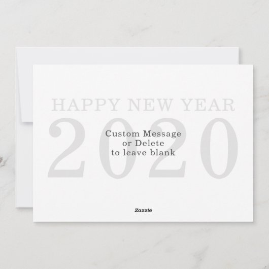 Cartes Pour Fêtes Annuelles Joyeux Nouvel An Vacances Modernes Photo Simple Sc (Dos)