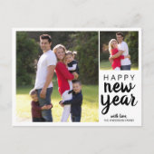 Cartes Pour Fêtes Annuelles Joyeux Nouvel An Vacances Photo Simple Script Mode (Devant)