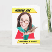 Cartes Pour Fêtes Annuelles Joyeux Nurses Day Nurses Are Superheros in Scrubs (Devant)