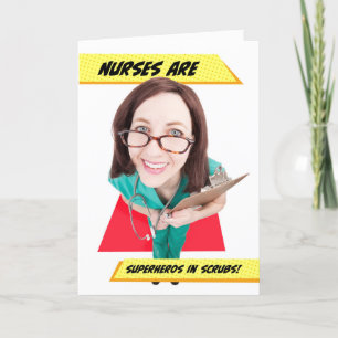 Cartes Pour Fêtes Annuelles Joyeux Nurses Day Nurses Are Superheros in Scrubs