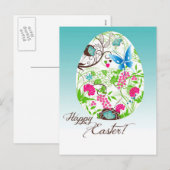 Cartes Pour Fêtes Annuelles Joyeux Oeuf de Pâques (Devant / Derrière)