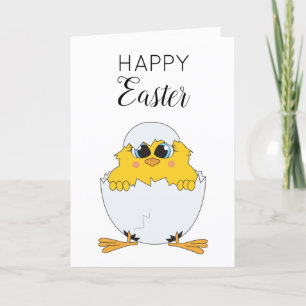 Cartes Pour Fêtes Annuelles Joyeux OEuf de Pâques et poussin de Pâques