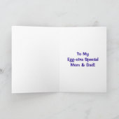 Cartes Pour Fêtes Annuelles Joyeux OEuf-stra de Pâques Spécial Maman & Papa! (Intérieur)