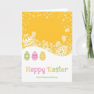 Cartes Pour Fêtes Annuelles Joyeux OEufs de Pâques colorés rétro - Joyeux Pâqu