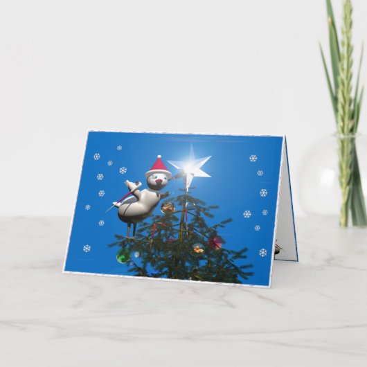 Cartes Pour Fêtes Annuelles Joyeux oiseau de Noël (Devant)