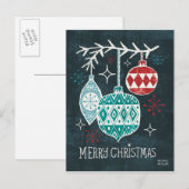 Cartes Pour Fêtes Annuelles Joyeux ornements Christmastime (Devant / Derrière)