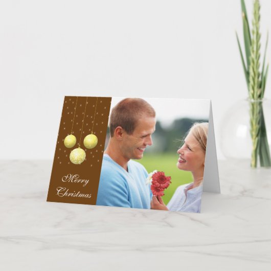 Cartes Pour Fêtes Annuelles Joyeux ornements de Noël (Devant)