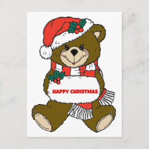 Cartes Pour Fêtes Annuelles Joyeux Ours de Noël