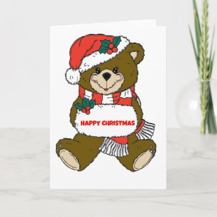 Cartes Pour Fêtes Annuelles Joyeux Ours de Noël