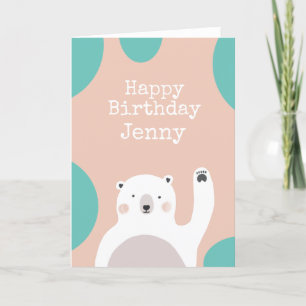 Cartes Pour Fêtes Annuelles Joyeux Ours polaire anniversaire