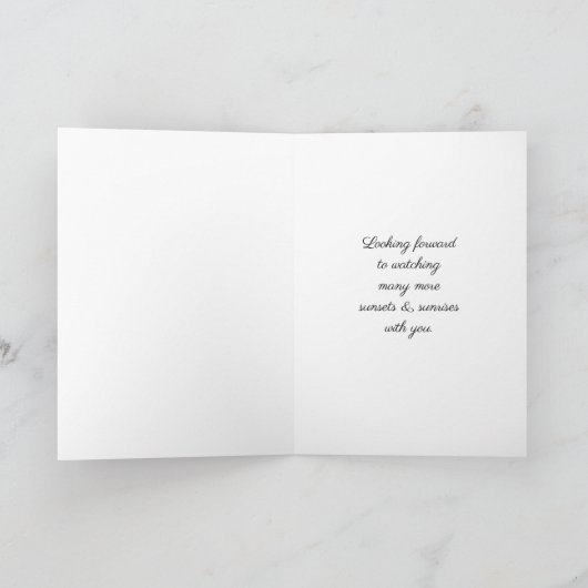 Cartes Pour Fêtes Annuelles Joyeux Palmier Anniversaire à Sunset Ocean Breeze (Intérieur)