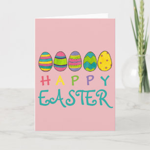 Cartes Pour Fêtes Annuelles Joyeux Panier de Pâques Pastel Chasse aux Oeufs Bo