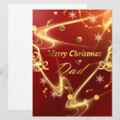 Cartes Pour Fêtes Annuelles joyeux papa de noël (Devant / Derrière)