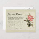 Cartes Pour Fêtes Annuelles Joyeux Pâques (Devant / Derrière)