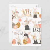 Cartes Pour Fêtes Annuelles Joyeux Pâques (Devant / Derrière)