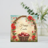 Cartes Pour Fêtes Annuelles Joyeux Pâques (Debout devant)