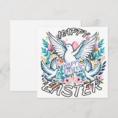 Cartes Pour Fêtes Annuelles Joyeux Pâques (Devant / Derrière)