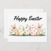 Cartes Pour Fêtes Annuelles Joyeux Pâques (Devant / Derrière)