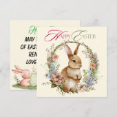 Cartes Pour Fêtes Annuelles Joyeux Pâques (Devant / Derrière)