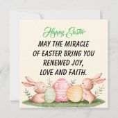 Cartes Pour Fêtes Annuelles Joyeux Pâques (Dos)