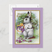 Cartes Pour Fêtes Annuelles Joyeux Pâques (Devant / Derrière)