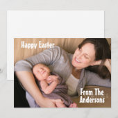 Cartes Pour Fêtes Annuelles Joyeux Pâques (Devant / Derrière)