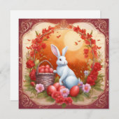 Cartes Pour Fêtes Annuelles Joyeux Pâques (Devant / Derrière)