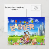 Cartes Pour Fêtes Annuelles Joyeux Pâques (Devant / Derrière)