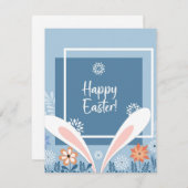 Cartes Pour Fêtes Annuelles Joyeux Pâques (Devant / Derrière)