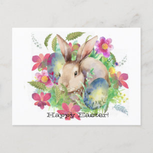 Cartes Pour Fêtes Annuelles Joyeux Pâques ! Bleu mignon avec oeufs