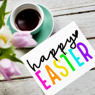 Cartes Pour Fêtes Annuelles Joyeux Pâques coloré personnalisé