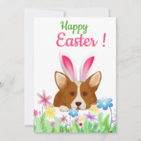 Joyeux Pâques | Corgi avec lapin de Pâques Ear Fun
