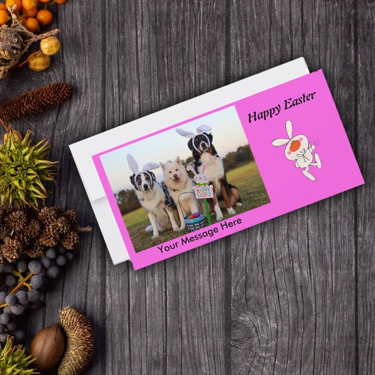 Cartes Pour Fêtes Annuelles Joyeux Pâques Danser mignon lapin blanc