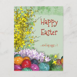 Cartes Pour Fêtes Annuelles Joyeux Pâques et gros oeufs ; -)