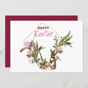 Cartes Pour Fêtes Annuelles Joyeux Pâques Grotte de Pâques Violet Magnolia W