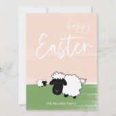 Cartes Pour Fêtes Annuelles Joyeux Pâques Joyeux Sheeps Illustration (Devant)