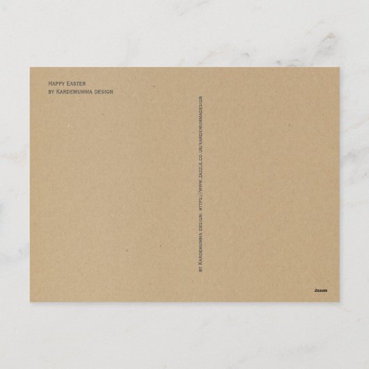 Cartes Pour Fêtes Annuelles Joyeux Pâques, narcisse, jonquille et libellule (Dos)