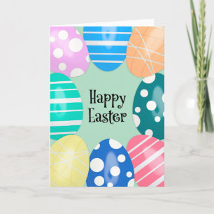 Cartes Pour Fêtes Annuelles Joyeux Pâques Pour Toute Personne Décoré Oeufs De