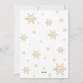 Cartes Pour Fêtes Annuelles Joyeux Parties scintillant d'or - Noël photo minim (Dos)