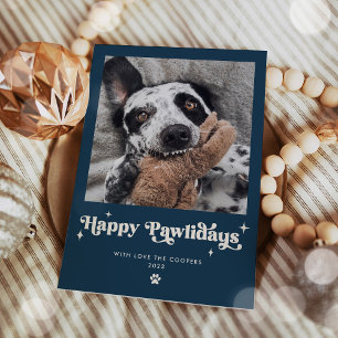 Cartes Pour Fêtes Annuelles Joyeux Pawlidays Chien Photo Drôle Noël