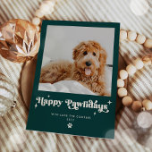 Cartes Pour Fêtes Annuelles Joyeux Pawlidays Chien Photo Drôle Noël